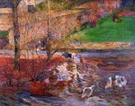 Landscape with geese 1888